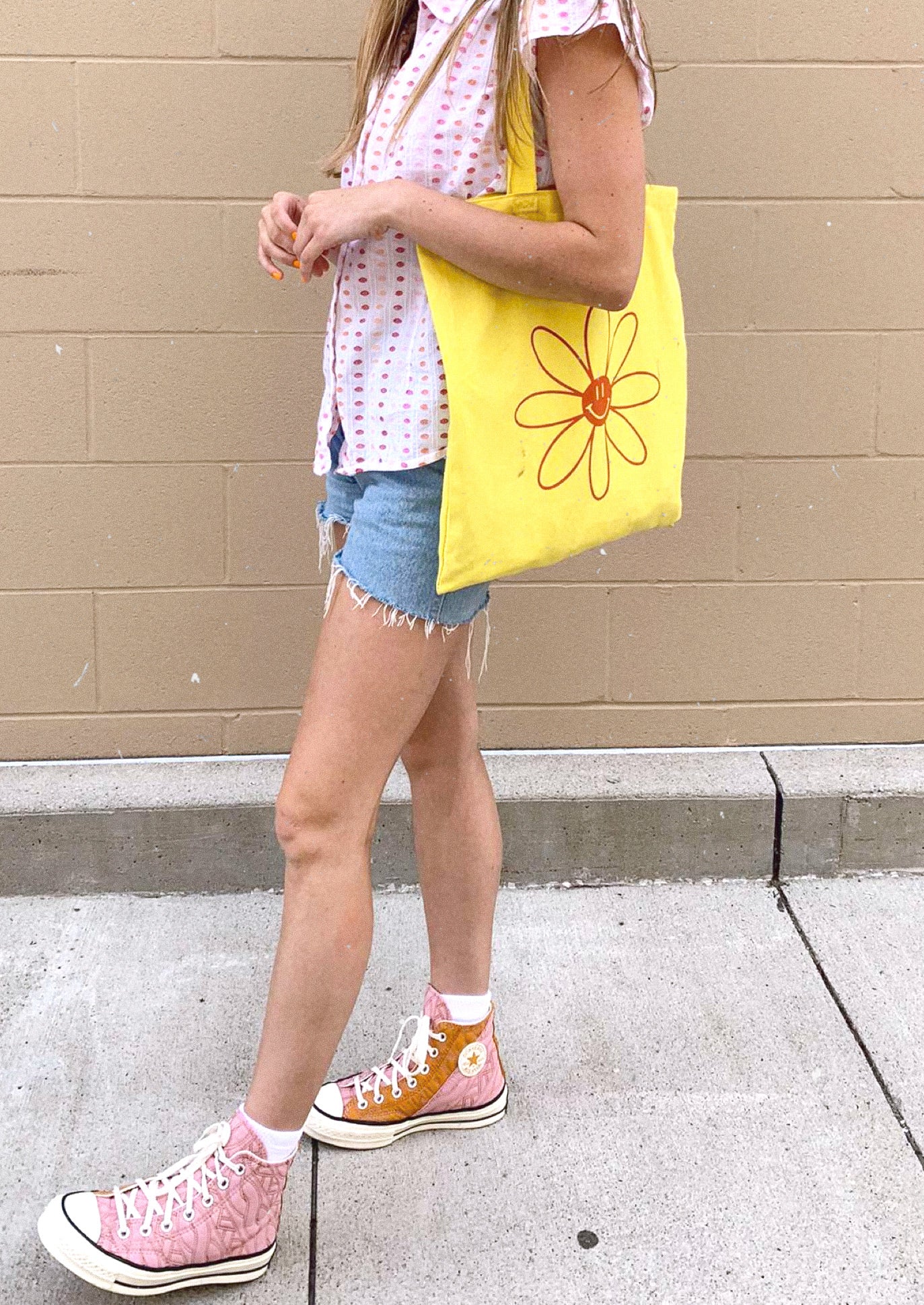 Smiley Flower - Tote Bag