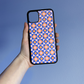 Checkered Blue Floral Phone Case