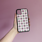 Checkered Purple Floral Phone Case