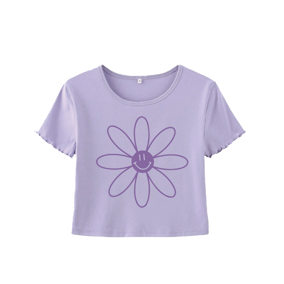 Smiley Flower - Crop Top