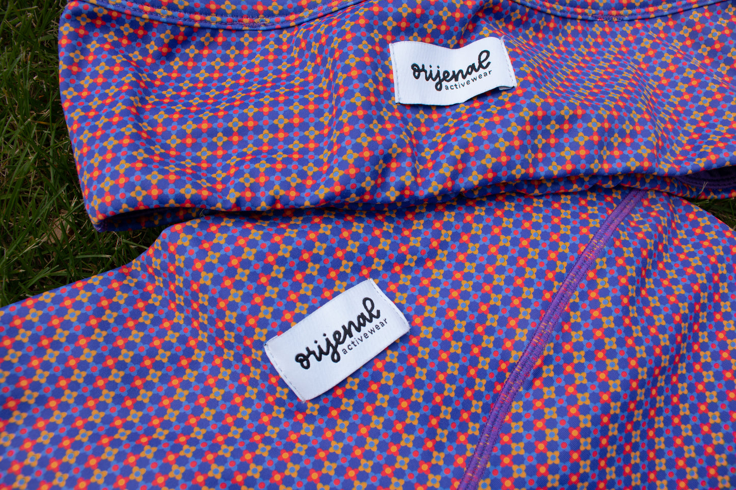 Purple Pattern Biker Shorts