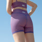 Purple Pattern Biker Shorts