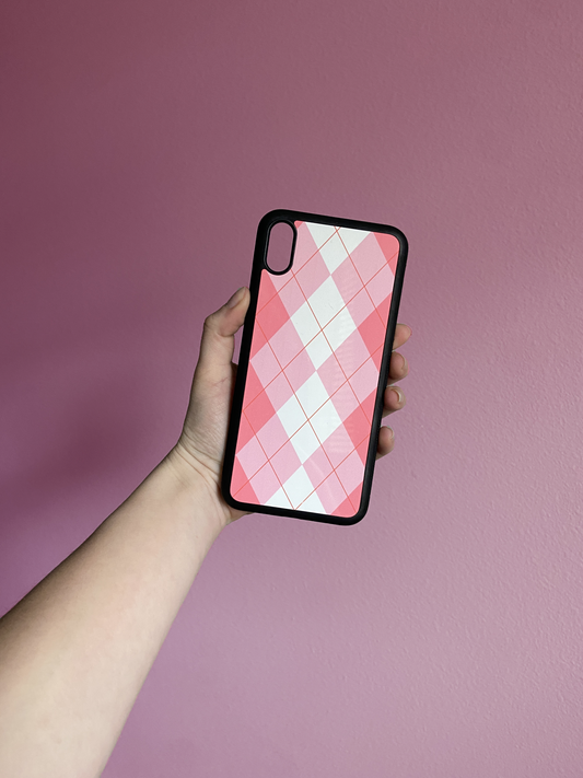 Pink Argyle Phone Case